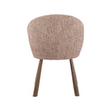LABEL51 Eetkamerstoel Haya - Blush - Pure Weave - Walnoot Metaal