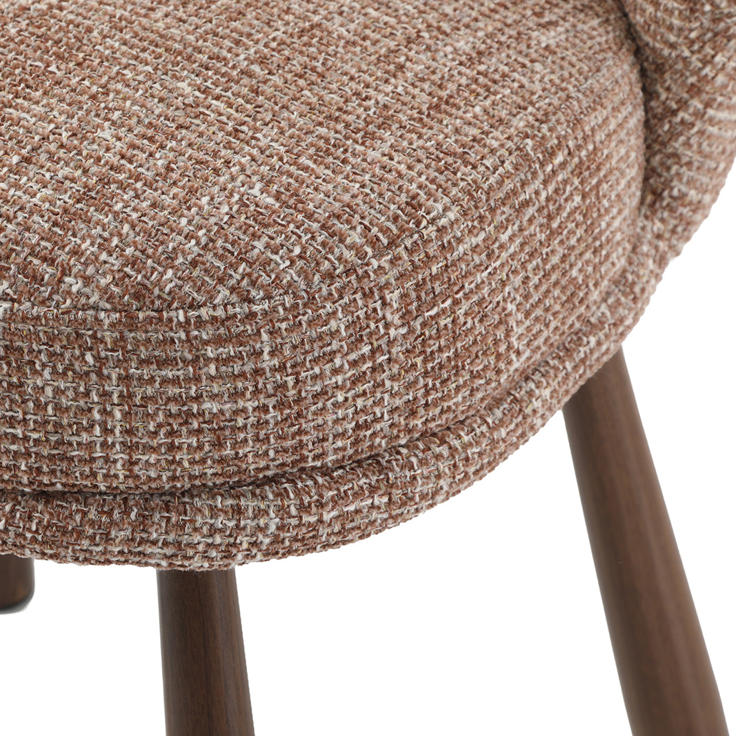 LABEL51 Eetkamerstoel Haya - Blush - Pure Weave - Walnoot Metaal