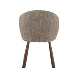 LABEL51 Eetkamerstoel Haya - Taupe - Pure Weave - Walnoot Metaal