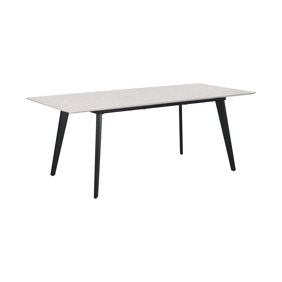 LABEL51 Eetkamertafel Japandi Slim - Beige - Marmer - 160/200x100 cm