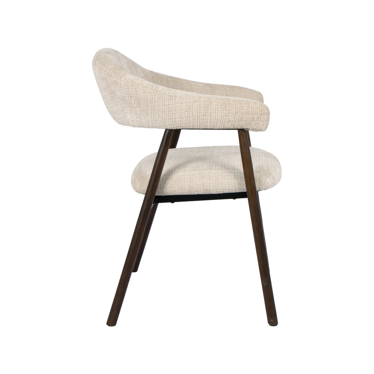 LABEL51 Eetkamerstoel Maren - Naturel - Cremona - Walnoot Hout