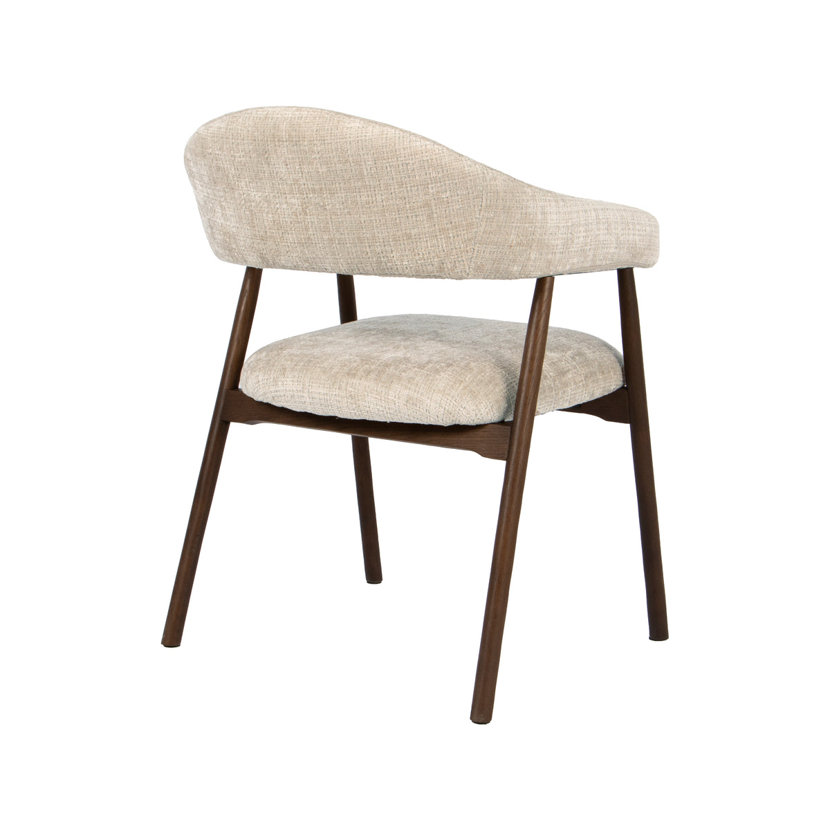 LABEL51 Eetkamerstoel Maren - Naturel - Cremona - Walnoot Hout