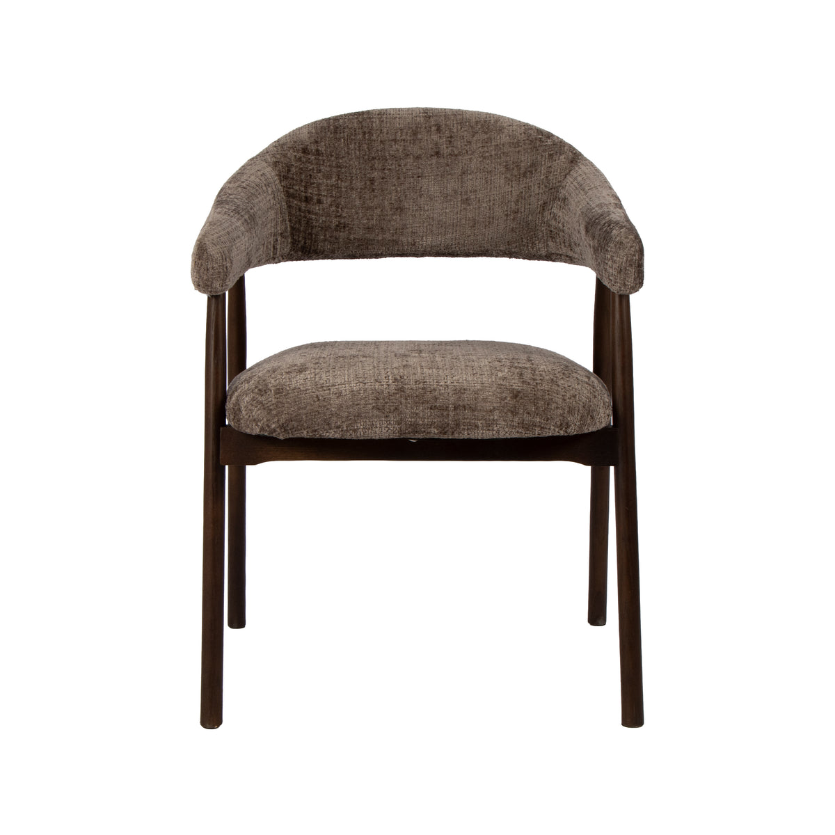LABEL51 Eetkamerstoel Maren - Taupe - Cremona - Walnoot Hout