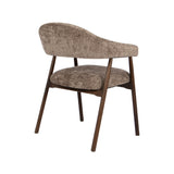 LABEL51 Eetkamerstoel Maren - Taupe - Cremona - Walnoot Hout