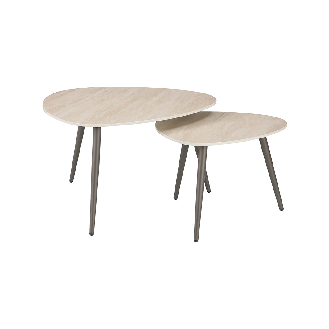 LABEL51 Salontafel Alba - Naturel - Keramiek - 84 cm