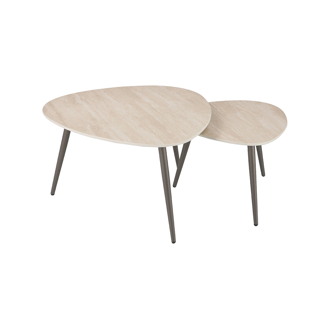 LABEL51 Salontafel Alba - Naturel - Keramiek - 84 cm