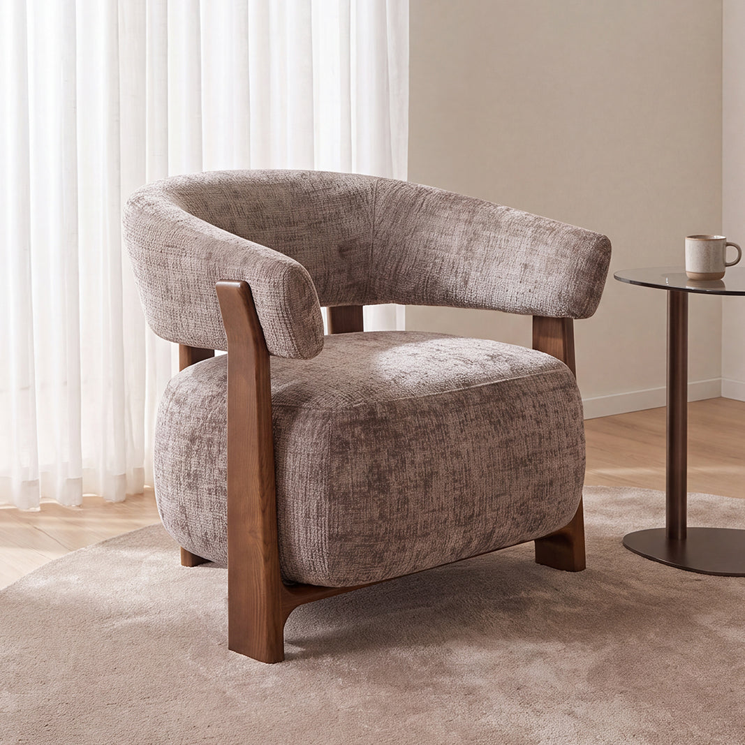 LABEL51 Fauteuil Nice - Taupe - Cremona - One Size
