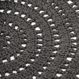 LABEL51 Vloerkleden Knitted - Antraciet - Katoen - 150x150 cm - Rond