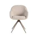 LABEL51 Eetkamerstoel Fiby - Naturel - Elite - Taupe Metalen Frame
