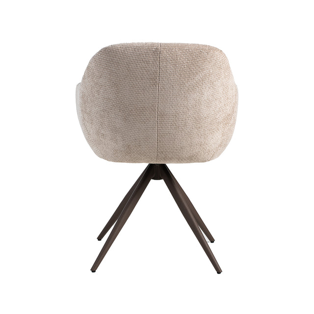 LABEL51 Eetkamerstoel Esma - Clay - Elite - Brons Metalen Frame