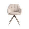 LABEL51 Eetkamerstoel Esma - Naturel - Elite - Taupe Metalen Frame van LABEL51 – Luxe comfort op maat van PureWonen. Vraag naar de beste prijs.