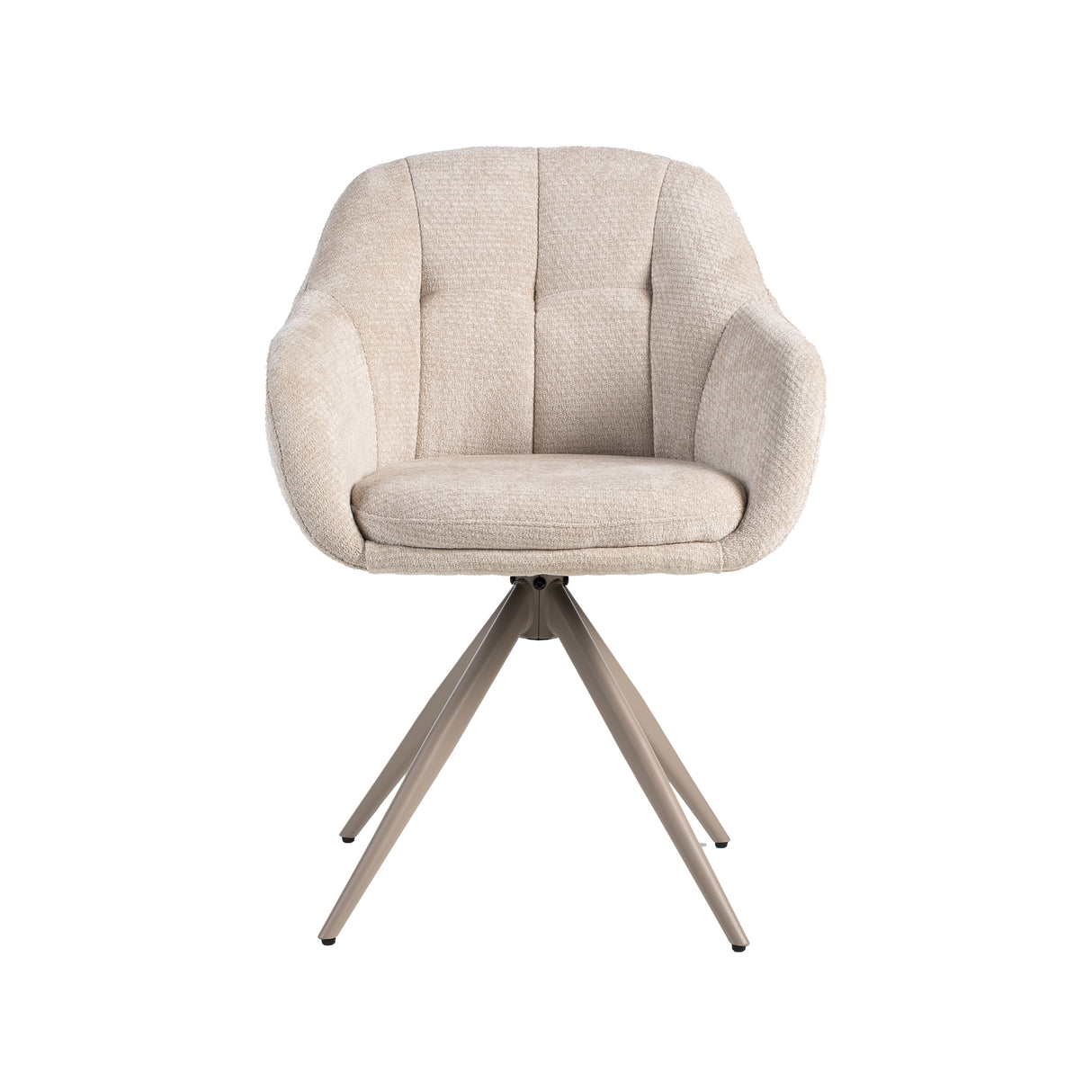 LABEL51 Eetkamerstoel Esma - Naturel - Elite - Taupe Metalen Frame van LABEL51 – Luxe comfort op maat van PureWonen. Vraag naar de beste prijs.