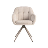 LABEL51 Eetkamerstoel Esma - Naturel - Elite - Taupe Metalen Frame van LABEL51 – Luxe comfort op maat van PureWonen. Vraag naar de beste prijs.