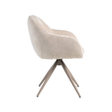 LABEL51 Eetkamerstoel Esma - Naturel - Elite - Taupe Metalen Frame van LABEL51 – Luxe comfort op maat van PureWonen. Vraag naar de beste prijs.