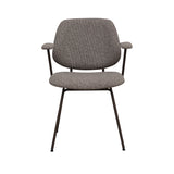 LABEL51 Eetkamerstoel Loreto - Mushroom - Royal Boucle - Brons Metalen Frame