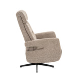 LABEL51 Fauteuil Copenhagen - Mushroom - Royal Boucle - Manueel Verstelbaar