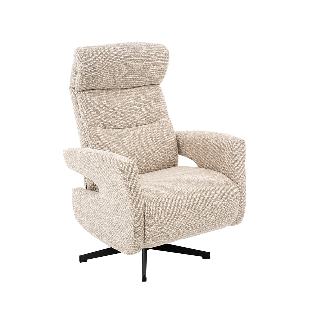 LABEL51 Fauteuil Copenhagen - Naturel - Royal Boucle - Manueel Verstelbaar