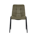 LABEL51 Eetkamerstoel Noor - Moss - Micro Suede - Zwart Metalen Frame