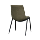 LABEL51 Eetkamerstoel Noor - Moss - Micro Suede - Zwart Metalen Frame