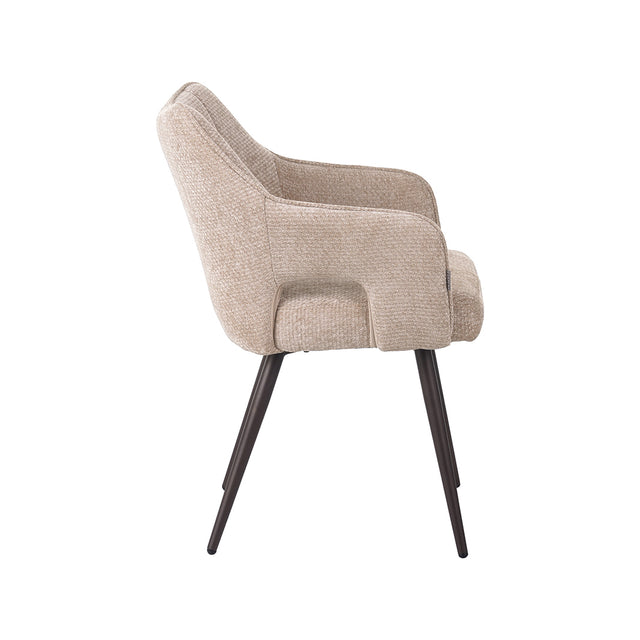 LABEL51 Eetkamerstoel Stan - Clay - Elite - Brons Metalen Frame