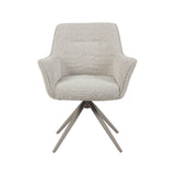 LABEL51 Eetkamerstoel Kimora - Naturel - Royal Boucle - Taupe Metalen Frame