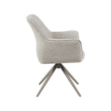 LABEL51 Eetkamerstoel Kimora - Naturel - Royal Boucle - Taupe Metalen Frame