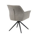 LABEL51 Eetkamerstoel Kimora - Mushroom - Royal Boucle - Zwart Metalen Frame