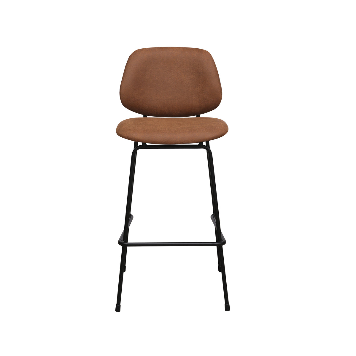 LABEL51 Barkruk Bello - Cognac - Micro Suede - Hoog