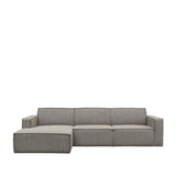 LABEL51 Hoekbank Kay - Mushroom - Royal Boucle - Links Voorstaand