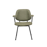 LABEL51 Eetkamerstoel Rivano - Moss - Micro Suede - Zwart Metalen Frame