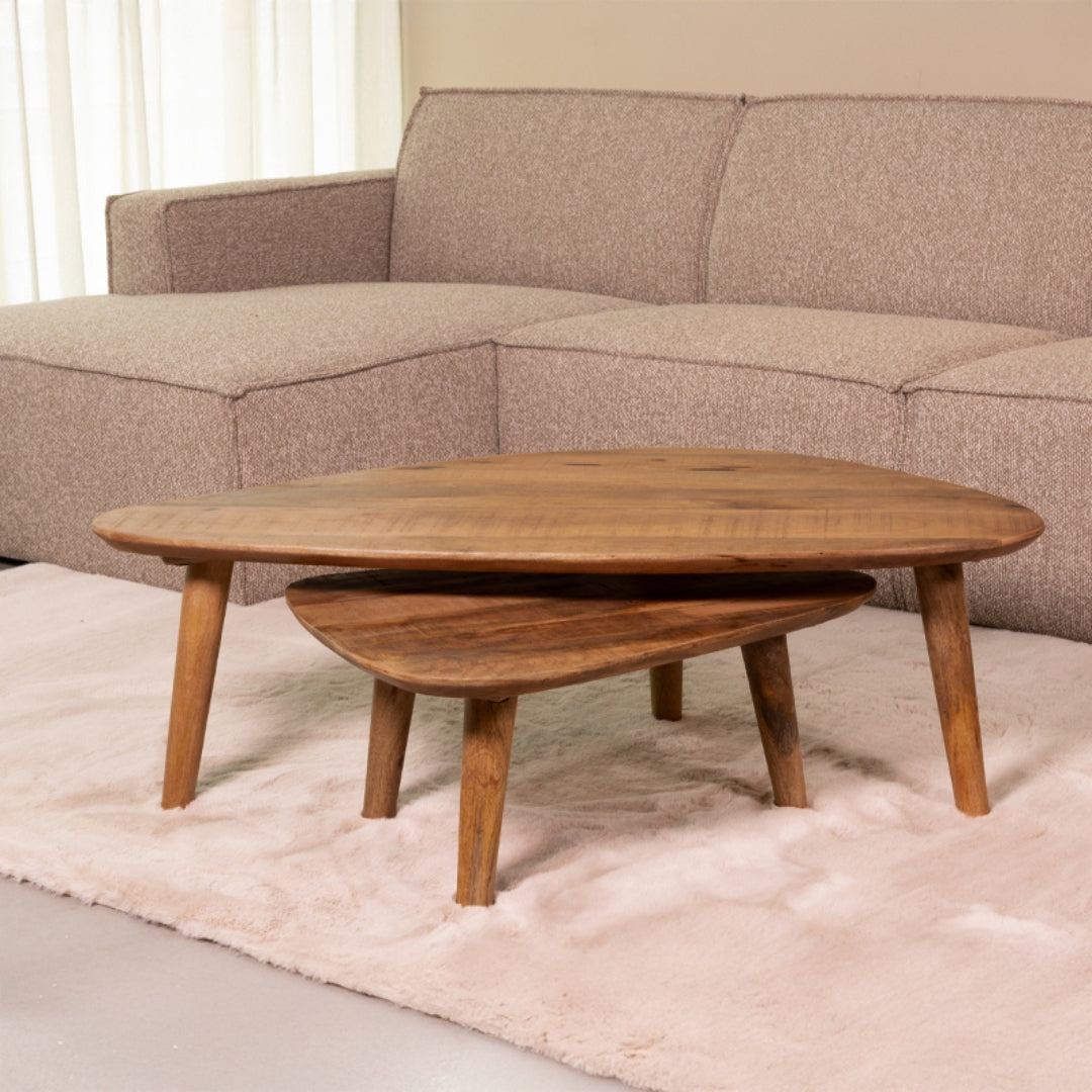 LABEL51 Salontafel Gregg - Nature Smooth - Mangohout - 110 cm