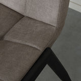 LABEL51 Eetkamerstoel Noor - Taupe - Micro Suede - Zwart Metalen Frame