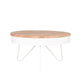 LABEL51 Salontafel Saran - Wit - Mangohout - 80 cm van LABEL51 - laagste prijs offerte van PureWonen