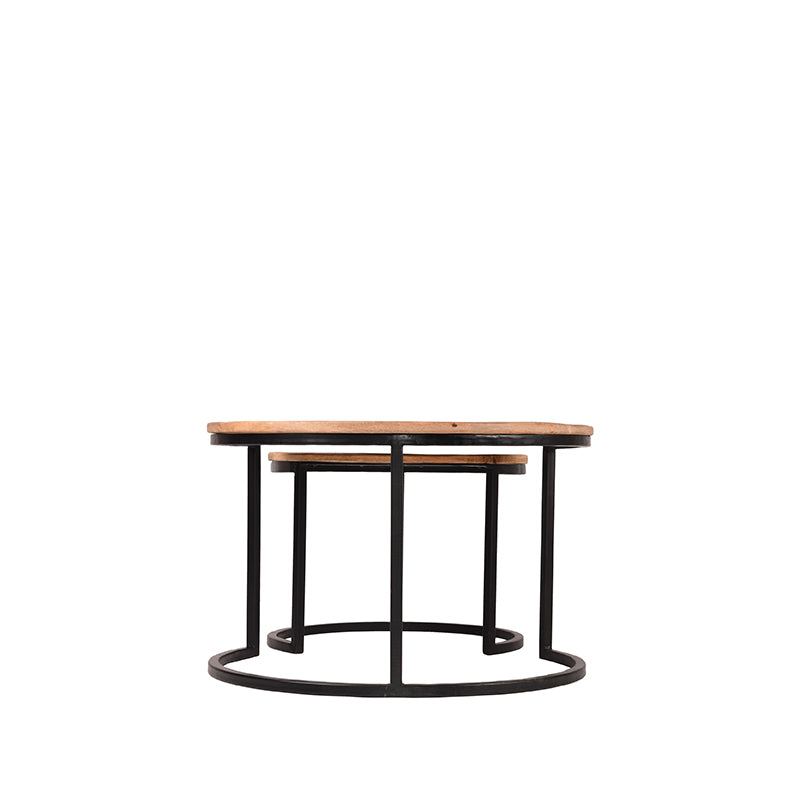 LABEL51 Salontafel Set Double - Rough - Mangohout - 70 cm van LABEL51 - laagste prijs offerte van PureWonen