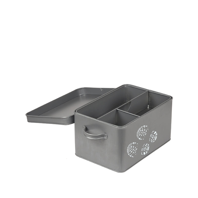 LABEL51 Schoenpoets Opbergkist - Grijs - Metaal van LABEL51 – Luxe comfort op maat van PureWonen. Vraag naar de beste prijs.