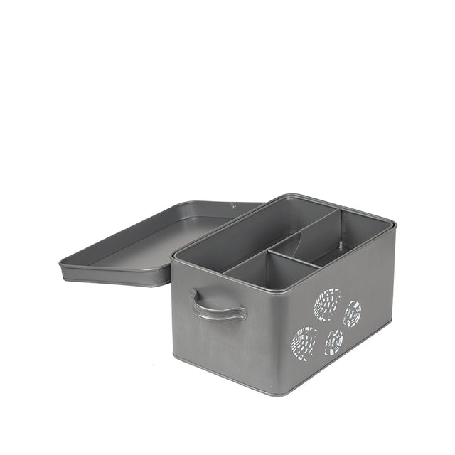 LABEL51 Schoenpoets Opbergkist - Grijs - Metaal van LABEL51 – Luxe comfort op maat van PureWonen. Vraag naar de beste prijs.