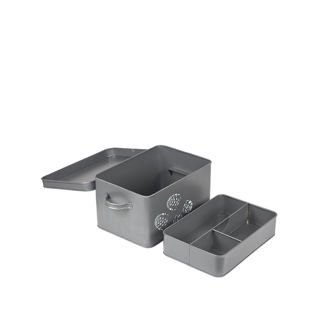 LABEL51 Schoenpoets Opbergkist - Grijs - Metaal van LABEL51 – Luxe comfort op maat van PureWonen. Vraag naar de beste prijs.