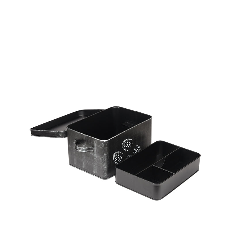 LABEL51 Schoenpoets opbergkist - Zwart - Metaal van LABEL51 - laagste prijs offerte van PureWonen