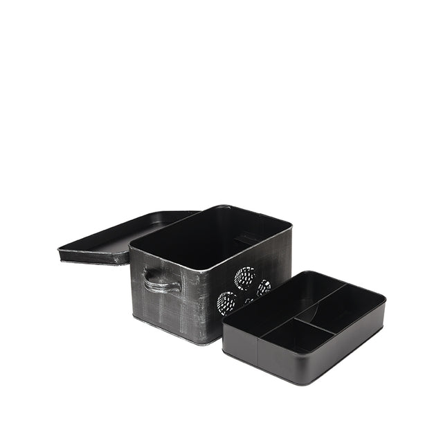 LABEL51 Schoenpoets opbergkist - Zwart - Metaal van LABEL51 - laagste prijs offerte van PureWonen