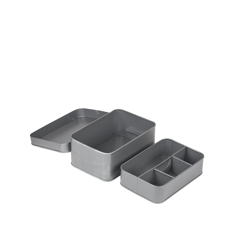 LABEL51 Make-Up opbergkist - Grijs - Metaal van LABEL51 – Luxe comfort op maat van PureWonen. Vraag naar de beste prijs.
