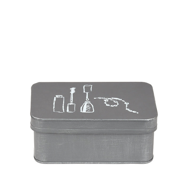 LABEL51 Make-Up opbergkist - Grijs - Metaal van LABEL51 – Luxe comfort op maat van PureWonen. Vraag naar de beste prijs.