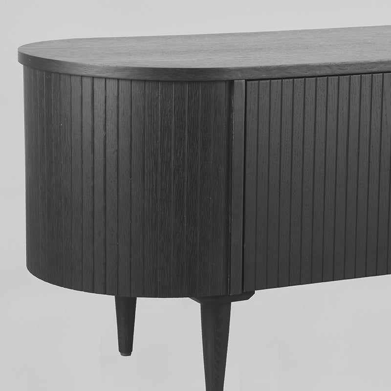 LABEL51 Tv-meubel Oliva - Zwart - Eiken - Tv-Meubel 180 cm van LABEL51 – Luxe comfort op maat van PureWonen. Vraag naar de beste prijs.
