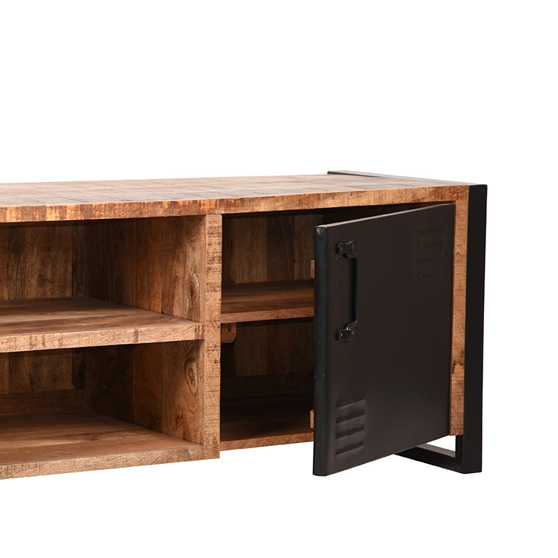 LABEL51 Tv-meubel Brussels - Rough - Mangohout - Tv-Meubel 160 cm van LABEL51 – Luxe comfort op maat van PureWonen. Vraag naar de beste prijs.