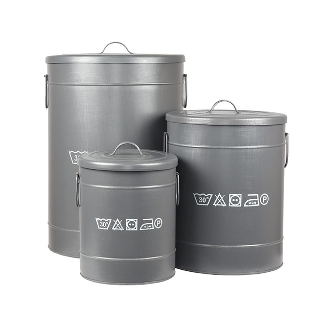 LABEL51 Wasmand - Grijs - Metaal - L van LABEL51 – Luxe comfort op maat van PureWonen. Vraag naar de beste prijs.